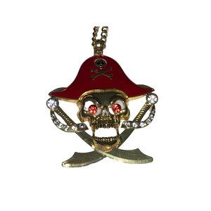 Pirate skull necklace -Halloween Jewelry